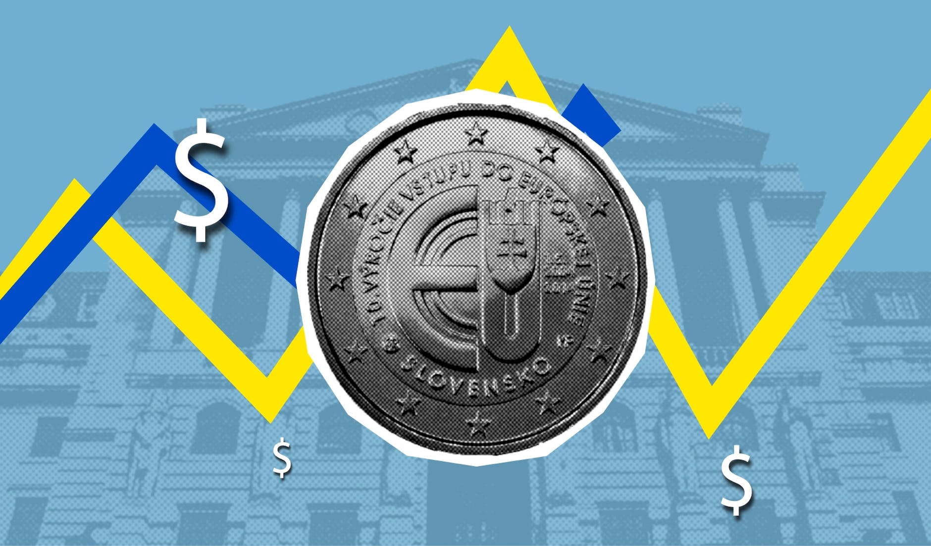 euro coin against graph showing inconsistent dynamics