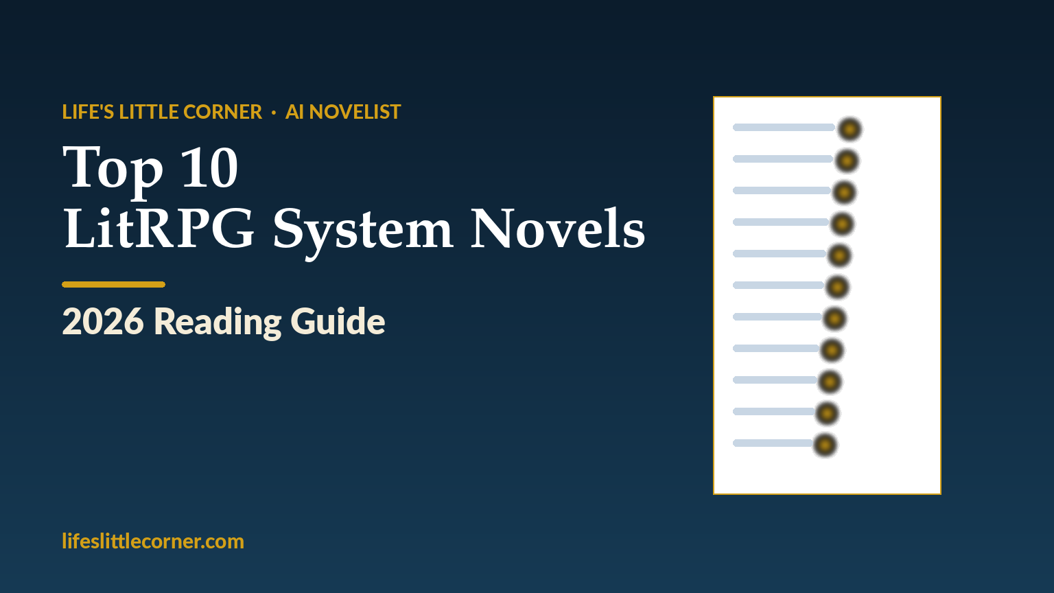Top 10 LitRPG system novels worth reading in 2026