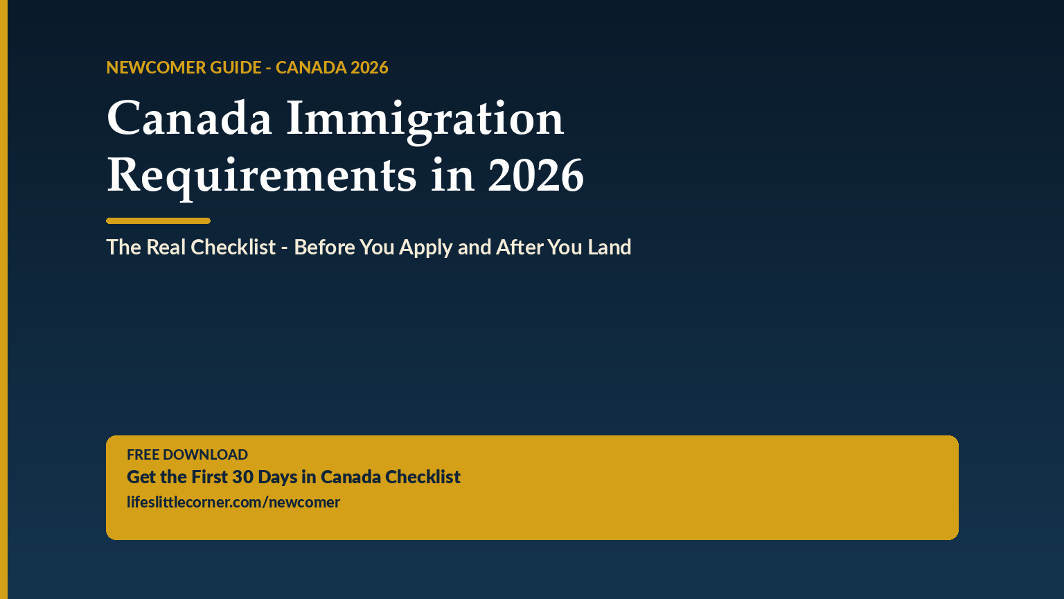 Canada immigration requirements 2026 — the real checklist, before you apply and after you land
