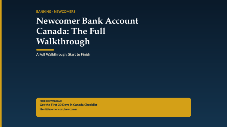 newcomer bank account in canada