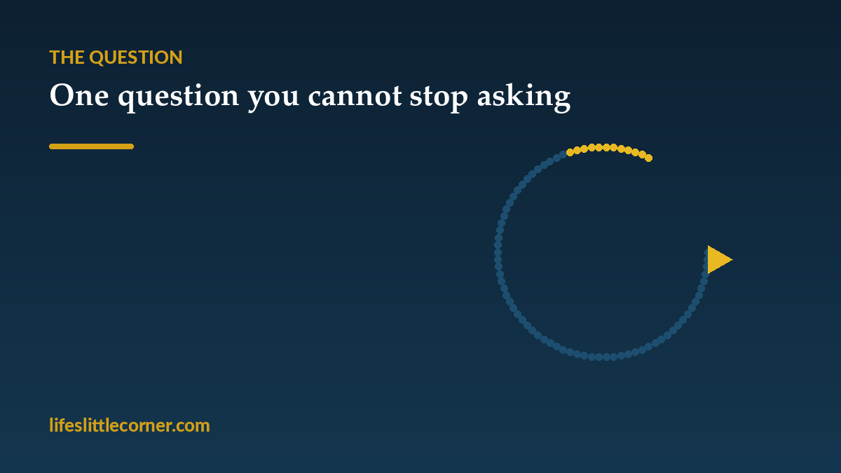 An Unanswered Question Can Turn Into a Full Book